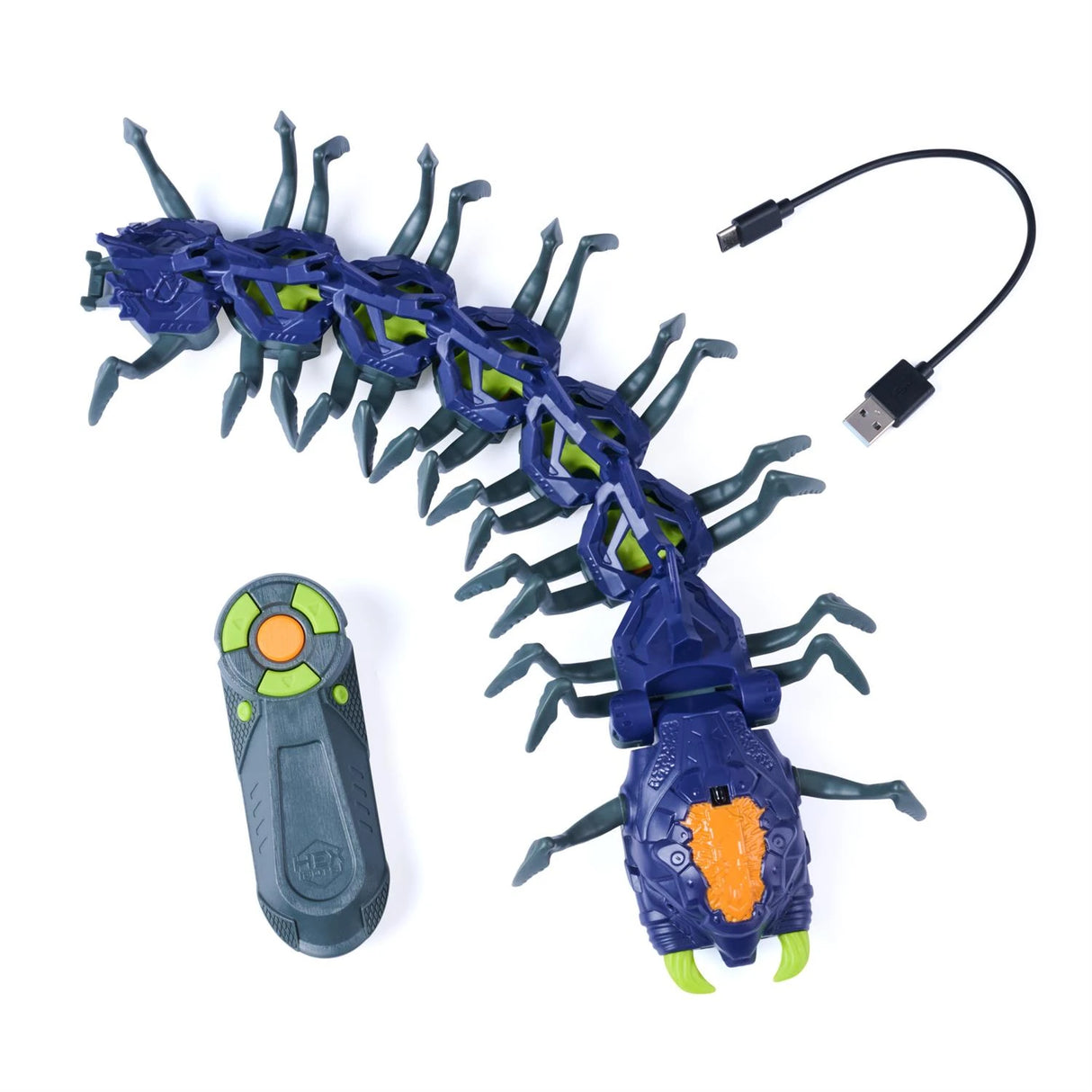 HEX BOTS Explodapede robot with remote control and charging cable