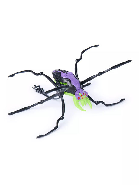 HEX BOTS Skitter Bot Spider Green loose toy shown from the side at an angle