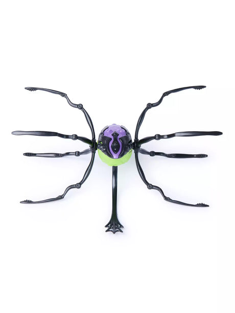 HEX BOTS Skitter Bot Spider Green loose toy shown from above with legs spread out
