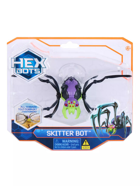 HEX BOTS Skitter Bot Spider Green in retail pack front view
