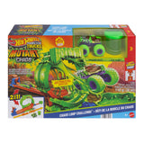 Hot Wheels Monster Trucks Mutant Chaos Loop Challenge product box with the track set, monster truck and slime container visible through the front window. 