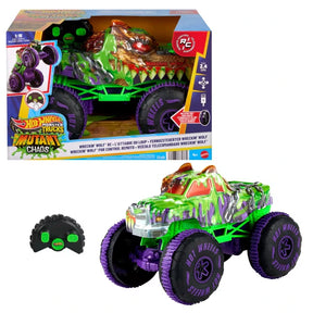 Hot Wheels Mutant Chaos Wreckin' Wolf RC with controller and Mutant Chaos retail packaging