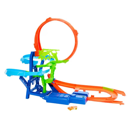 Hot Wheels Mid-Air Crash Stunt Tracks layout showing loop, jumps and track setup in Ireland.