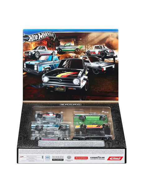 Hot Wheels ZAMAC Multipack open display showing six die-cast cars in collector presentation box
