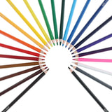 Icon Artist's Studio colour pencils arranged in a circle with sharpened tips pointing inward
