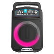 iDance Groove X1 speaker front view with pink light ring