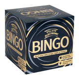 IDEAL Deluxe Electronic Bingo box angled view showing authentic Bingo calls and illuminated display features