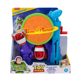 Imaginext Disney Pixar Toy Story Pizza Planet Playset in retail packaging with Buzz Lightyear figure visible