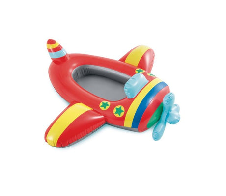 Intex Airplane Pool Cruiser float in red and yellow for kids, shown in Ireland