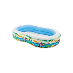 Intex Swim Centre Paradise Seaside inflatable pool with colourful coastal graphics