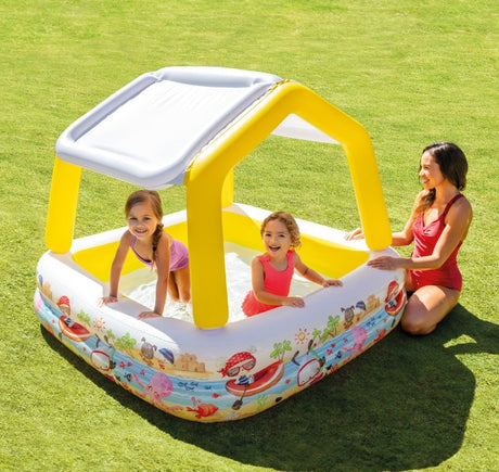 Intex Sun Shade Kiddie Pool with children playing – Ireland