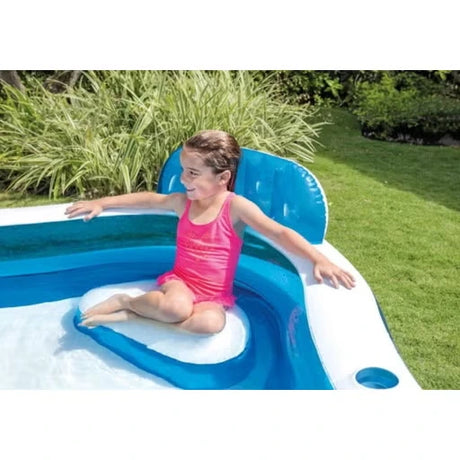 Close view of the Intex Swim Center Family Lounge Pool showing the lounge seating area