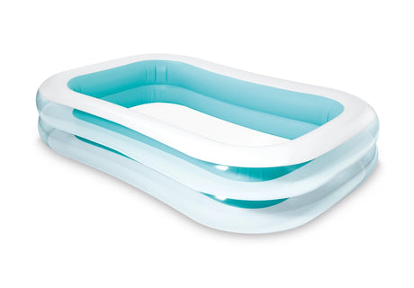 Intex Swim Center Family Pool inflated on a plain background