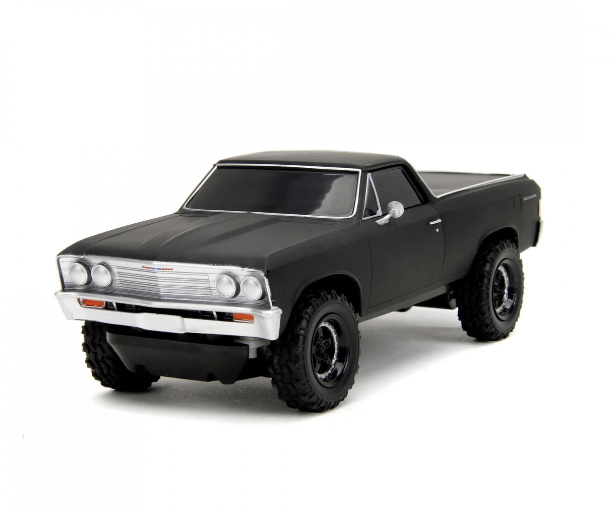 Side front view of matte black 1967 El Camino RC car from Fast & Furious – Ireland