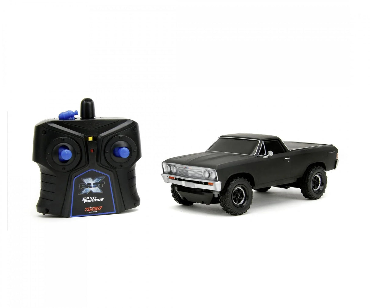 Fast & Furious RC El Camino and remote on white background, full set layout – Ireland