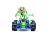 Toy Story RC buggy with Buzz Lightyear figure shown from the front on a white background