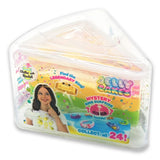 Jelly Cakes Chillin Cakes XL triangular carry case packaging showing the cake and mystery ring collection