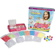 Jelly Sand Super Studio set with retail box, pink creation station, coloured sand bags, moulds and face pieces