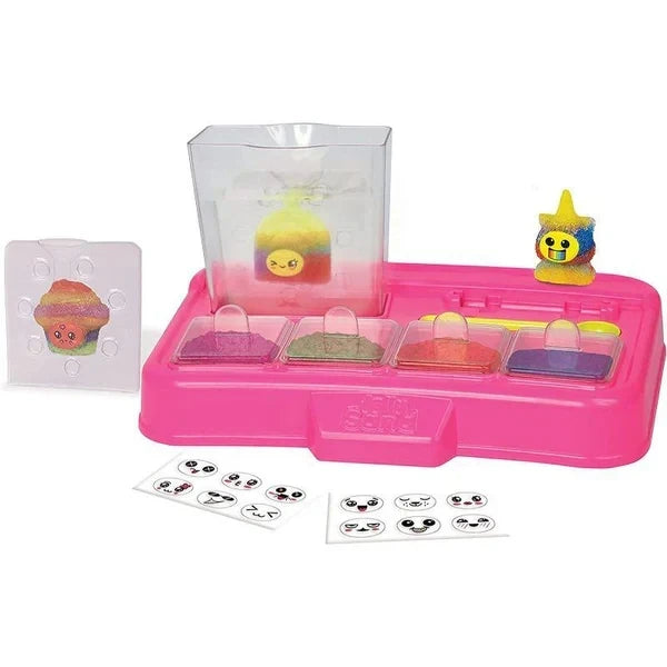 Jelly Sand Super Studio pink creation station with sand compartments, mould and face stickers