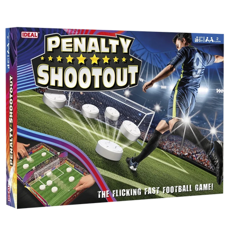 Front of John Adams Penalty Shoot Out box showing the flicking football game, goal and football pucks