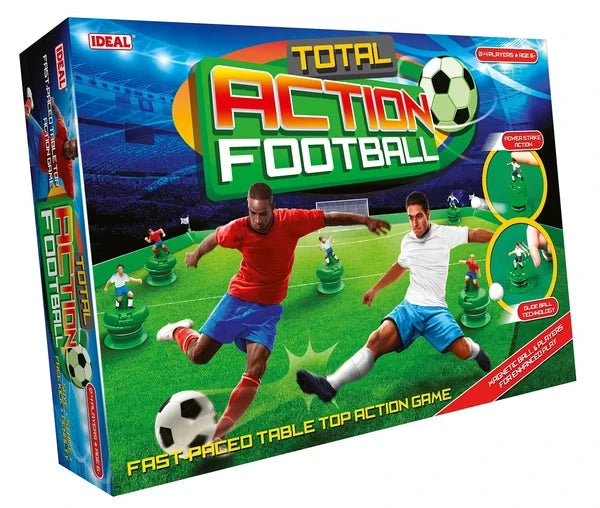 John Adams Total Action Football 5-a-Side box viewed from the left showing the football pitch and magnetic player action