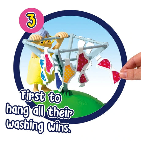 John Adams Windy Knickers gameplay showing clothing hanging around Granny's washing line
