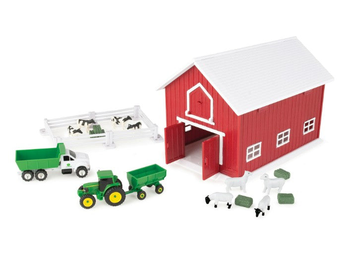 John Deere 24 Piece Farm Playset with Red Barn Model 47333 toy set Ireland