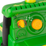 John Deere Johnny Tractor dashboard with yellow horn and sound controls