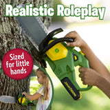John Deere Motorised Chainsaw close view showing rear handle, trigger and hand guard