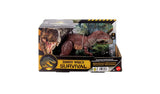 Jurassic World Wild Roar Metriacanthosaurus displayed in Jurassic World Survival retail packaging