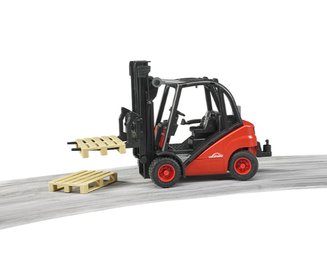 Bruder Linde Forklift H30D with 2 Pallets