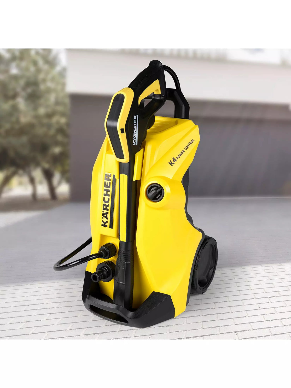 Smoby Karcher High Pressure Trolley K4 toy pressure washer standing outdoors