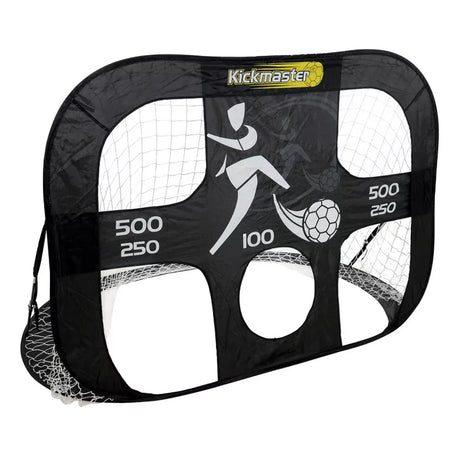 Kickmaster Large Quick Up Goal front view with printed scoring targets – Ireland