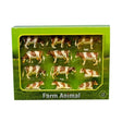 Kids Globe 12 pack of brown and white cows in packaging 1:32 scale toy Ireland