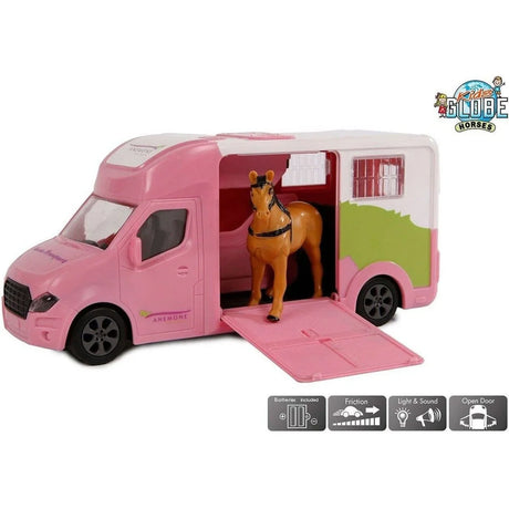 Kids Globe Pink Horse Transporter with horse figure light and sound feature Ireland