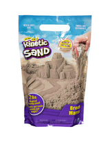 Front of Kinetic Sand 2lb brown resealable pack with sandcastle artwork – Ireland