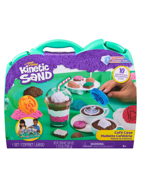 Kinetic Sand Café Case packaging showing box with colourful café play accessories in Ireland.
