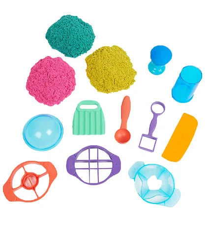 Contents of Ultimate Sandisfying Set with tools and coloured sand – Ireland