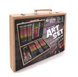 Side view of Kreative Kids 168 Piece Art Set wooden case with handle and clasps – Ireland