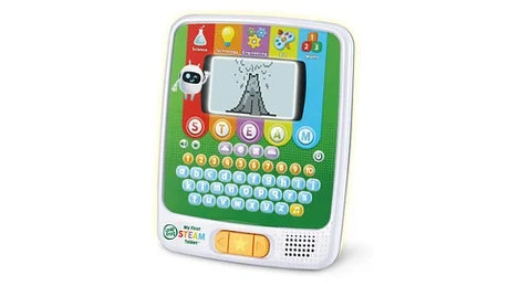LeapFrog My First STEAM Tablet with screen and alphabet buttons shown at angle – Ireland.