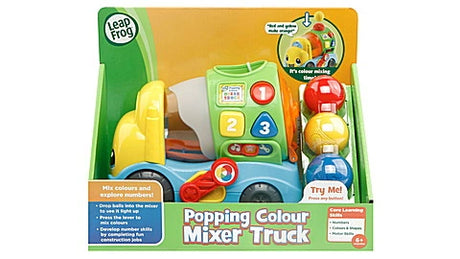 LeapFrog Popping Colour Mixer Truck box showing truck and three coloured balls