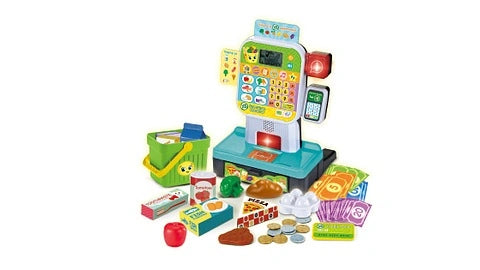 LeapFrog Scan & Learn Checkout set with scanner, basket, groceries, coins, notes and card
