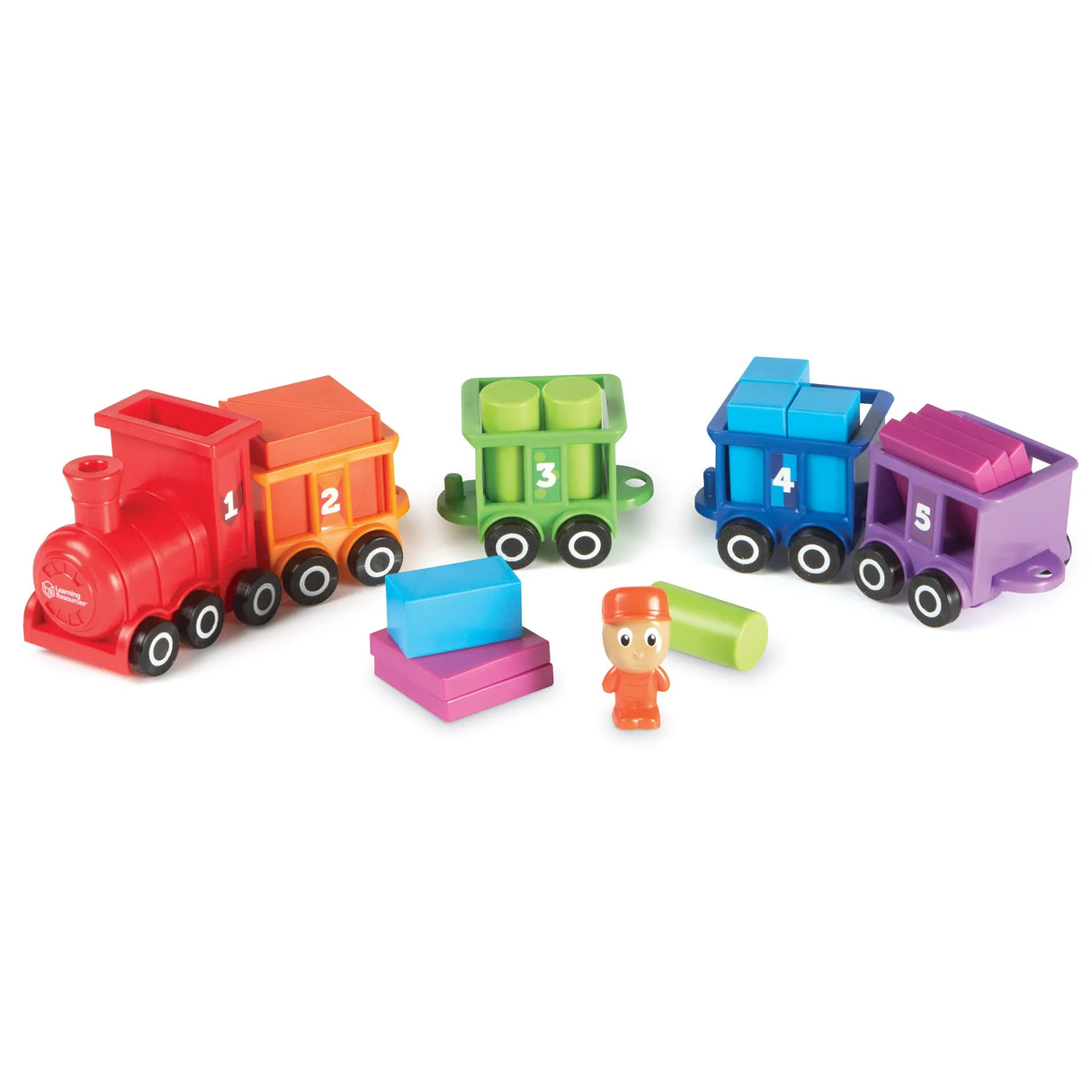 Learning Resources Count and Colour Choo Choo train pieces and blocks