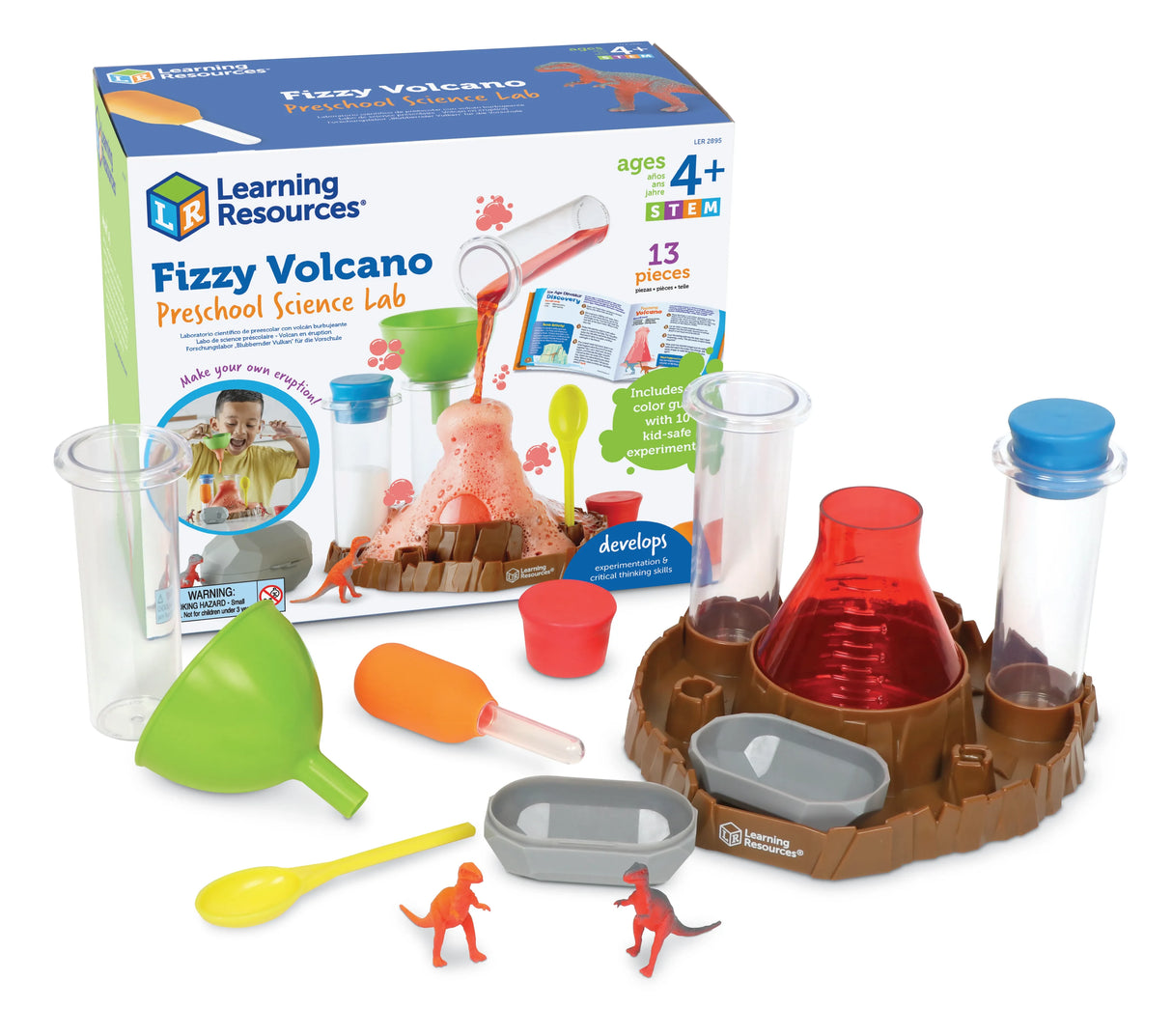 Learning Resources Fizzy Volcano Preschool Science Lab box and experiment tools