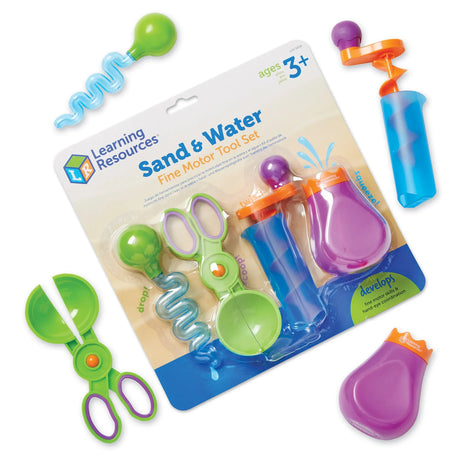 Sand & Water Fine Motor Tool Set shown in colourful retail packaging – Ireland