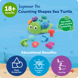 Learning Resources Seymour the Counting Shapes Sea Turtle educational benefits graphic