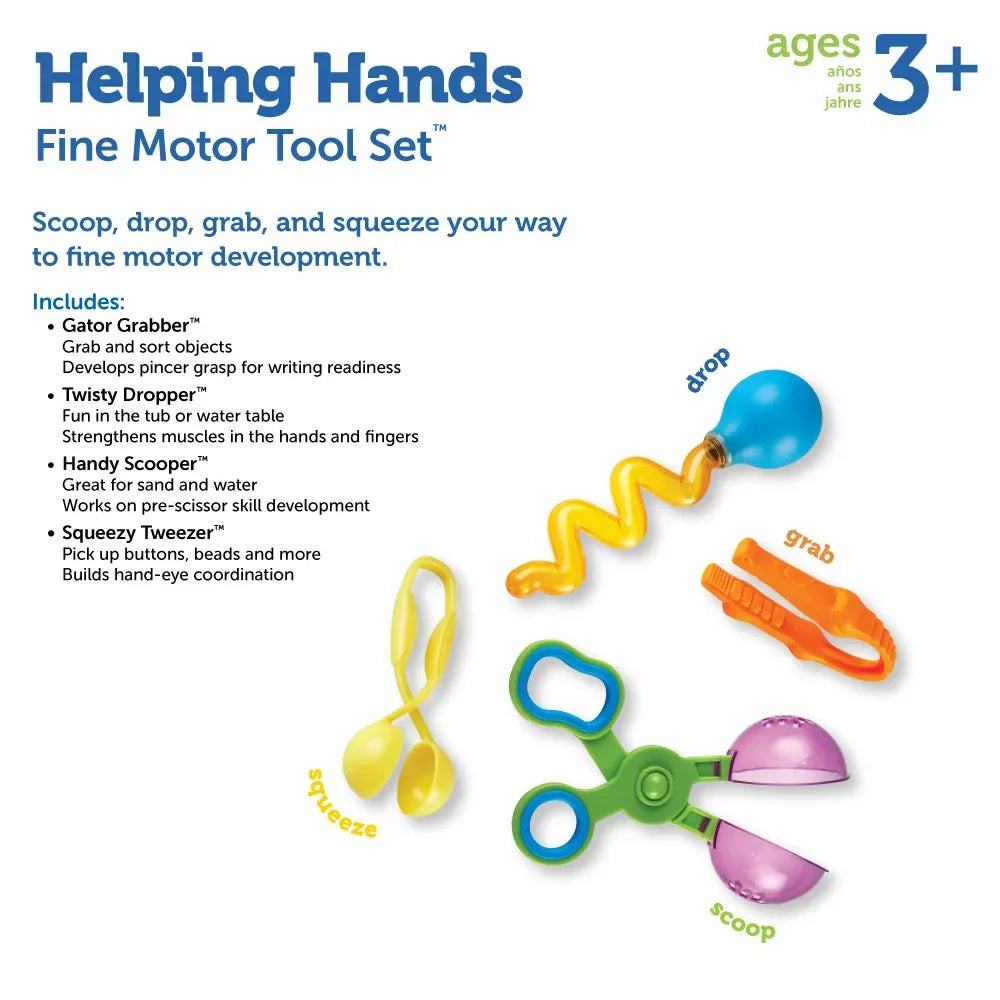 Product guide showing each Helping Hands tool with developmental use – Ireland