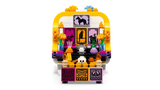 Front view of the LEGO Altar of the Dead 40811 altar side with flowers, framed pictures and food details