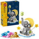LEGO Baby Elephant in the Sky 40814 box with elephant, cloud base, stars and balloon accessories