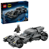 LEGO Batman Batman v Superman Batmobile 76331 set showing grey Batmobile model with Batman minifigure and retail box